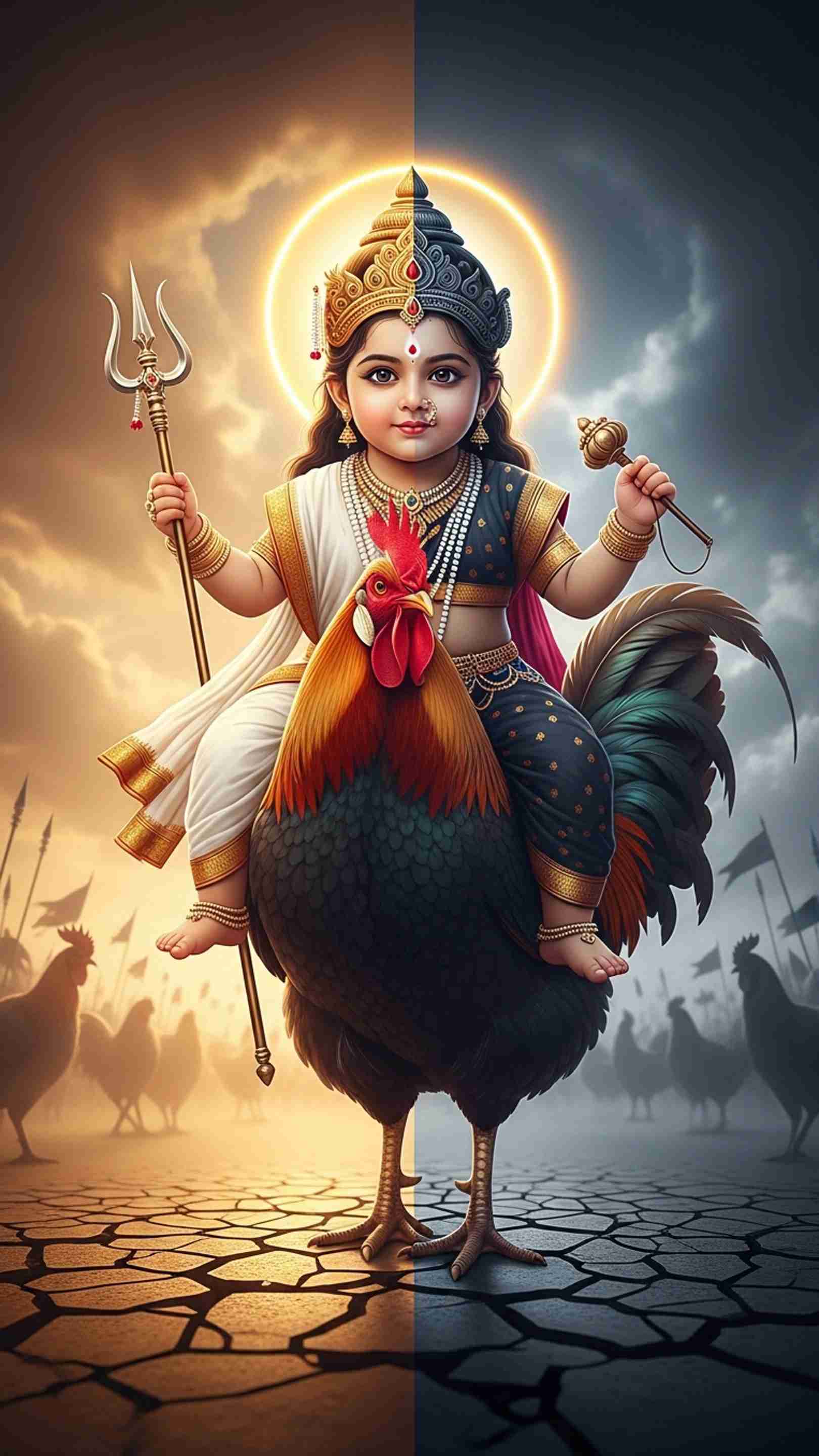 Bahuchar Maa Mobile Wallpaper