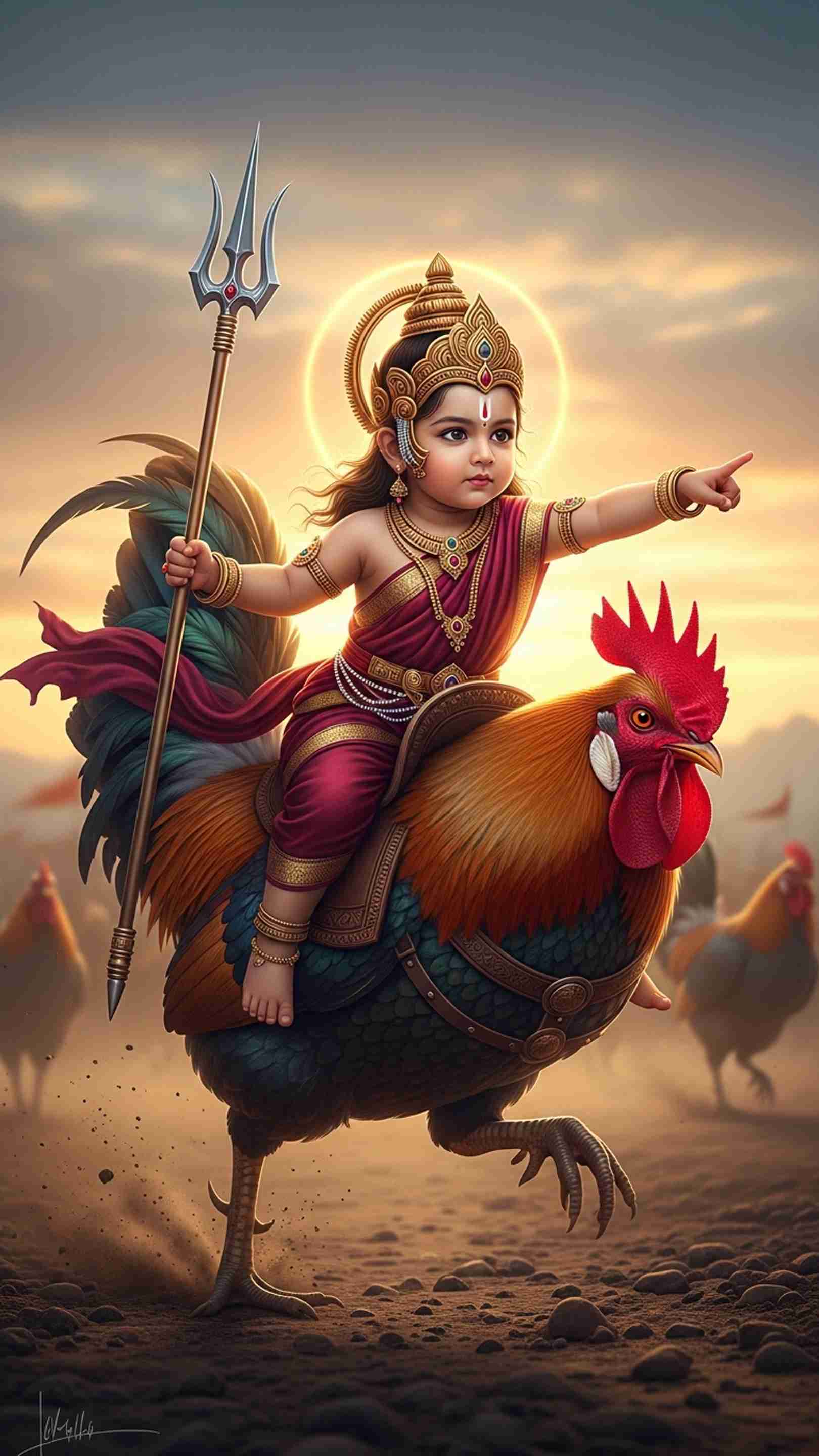 Bahuchar Maa Mobile Wallpaper