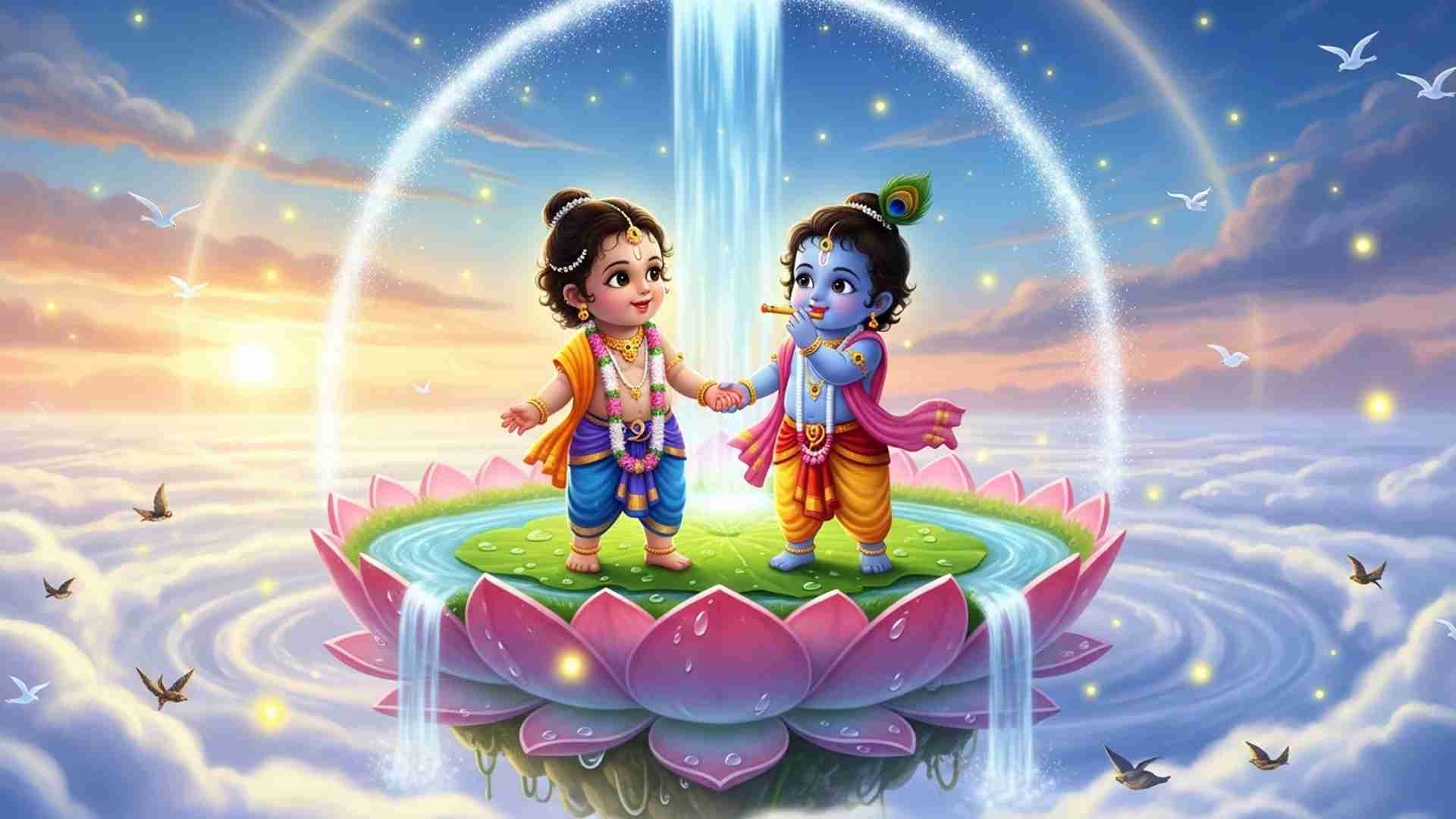 Cute Radha Krishna Wallpaper
